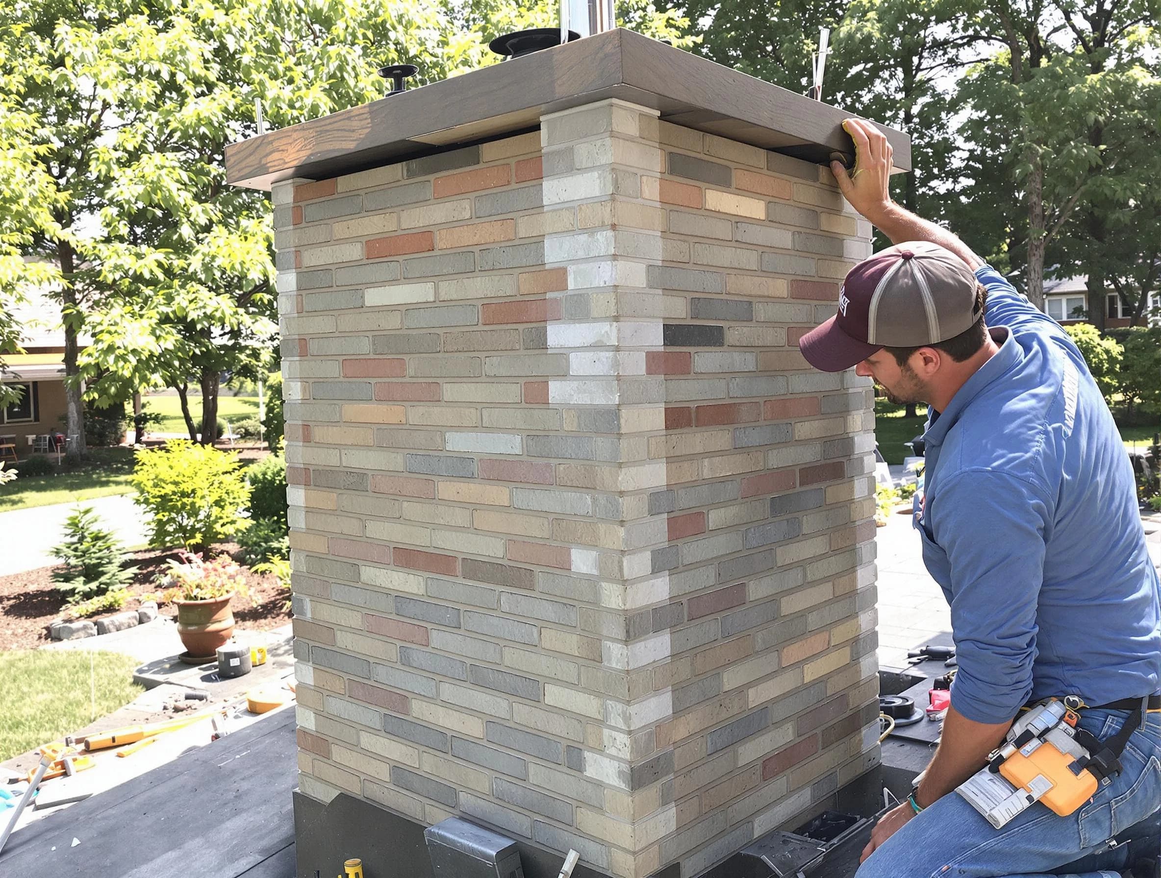 Lynn Chimney Sweep completing a modern chimney remodel in Lynn, MA