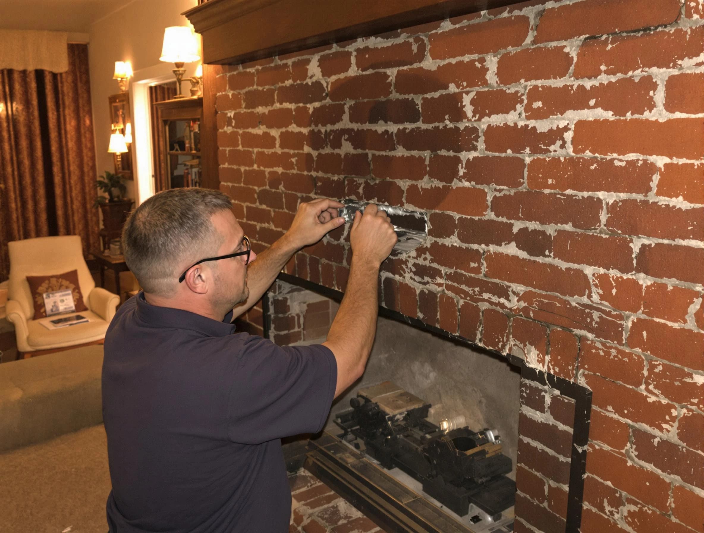 Lynn Chimney Sweep expert fixing a fireplace in Lynn, MA