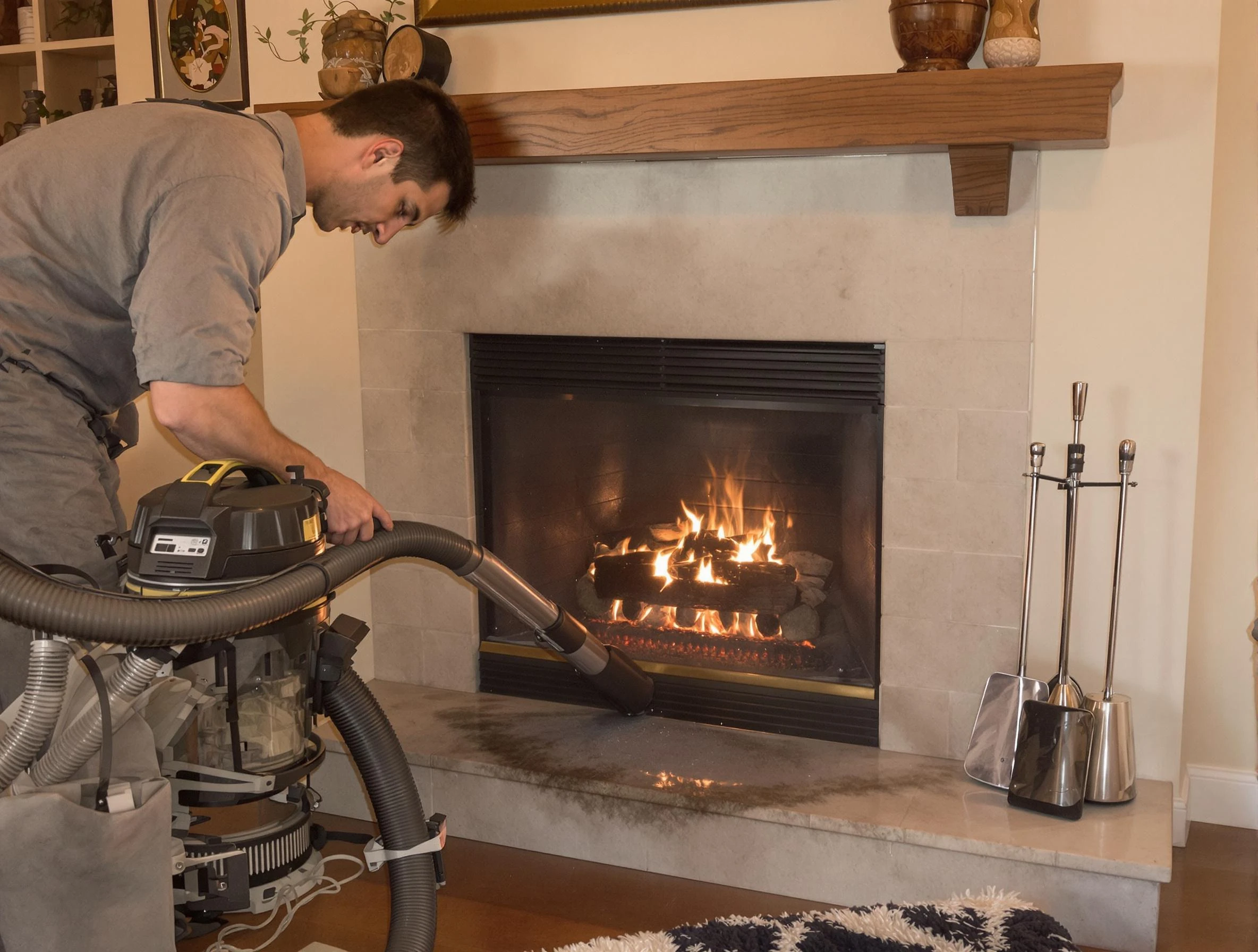 Routine fireplace upkeep by Lynn Chimney Sweep in Lynn, MA